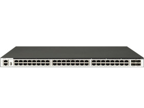 48 個 1GE Base-T 端口，4 個 10GE SFP+端口，三層以太網(wǎng)交換機